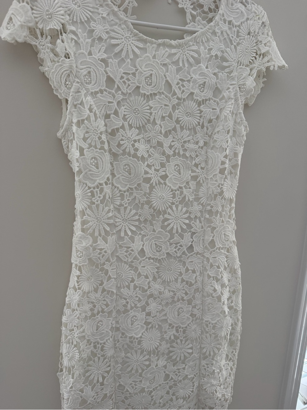 Lulus - Romance Language White Backless Lace Dress - Women’s Small - Picture 5 of 7